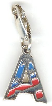 Sterling Silver 15x12mm "A" Pendant